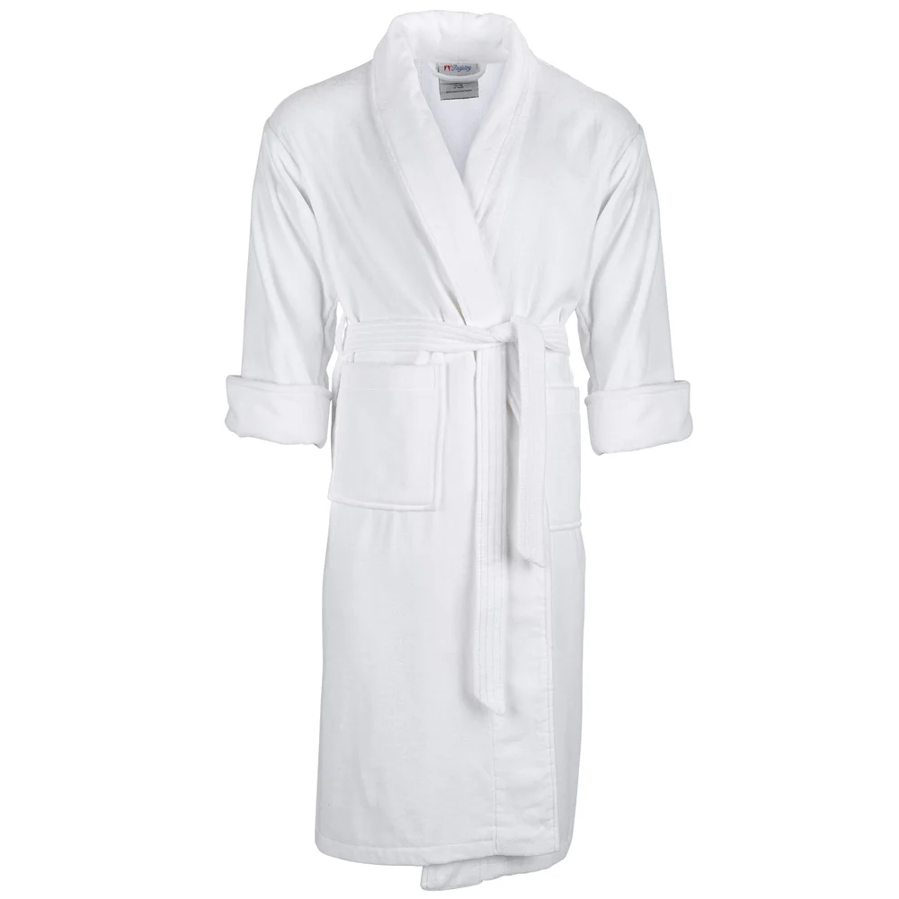 Registry Shawl Collar Robe, 13oz, Wht thumbnail 2