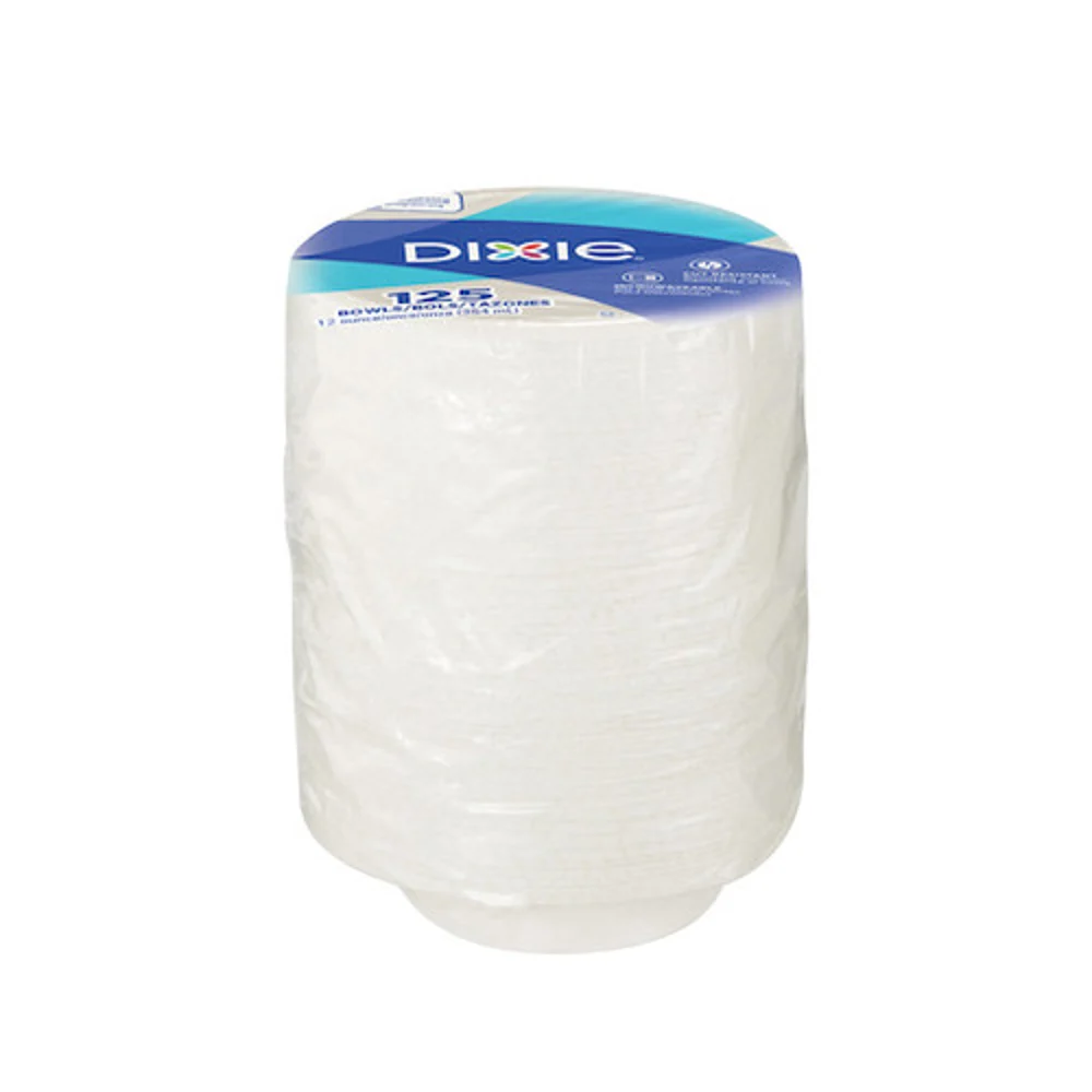 Dixie 12 Oz. Med-Weight Paper Bowl, 500/cs thumbnail 3