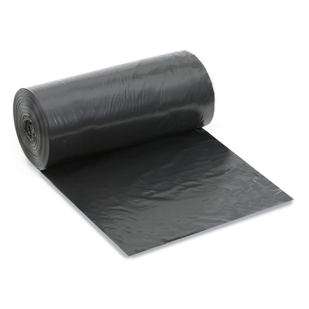 Registry Low Density Can Liner, 33 Gal, 33" x 39", 1.2 Mil, Black, 150 Count