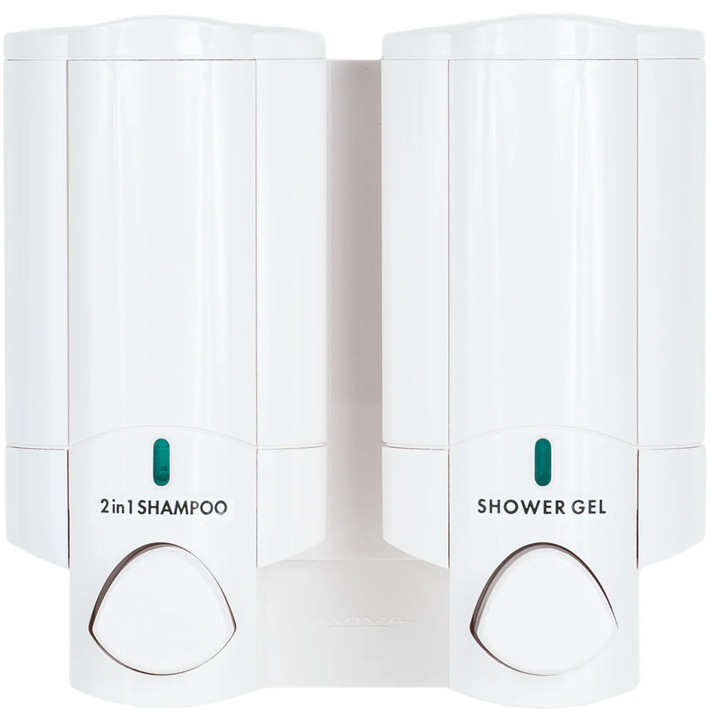 Aviva Dispenser, 2 Chamber, White
