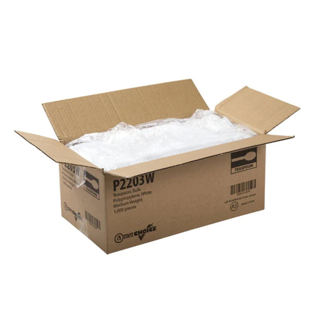 Medium Weight Polypropylene Spoon, White, 1000/Case thumbnail 3