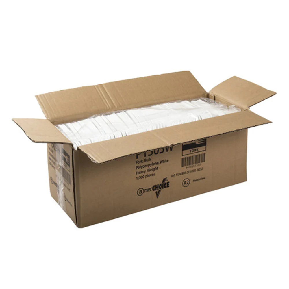 Heavy Weight Polypropylene Fork, White, 1000/Case thumbnail 3