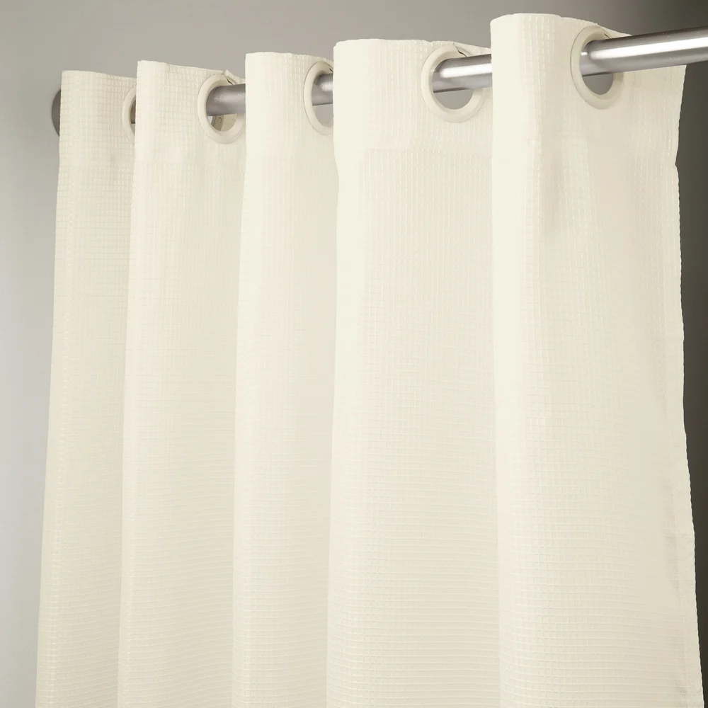 Registry Easy Hang Waffle Weave No-Window Shower Curtain, 71"x77", Beige