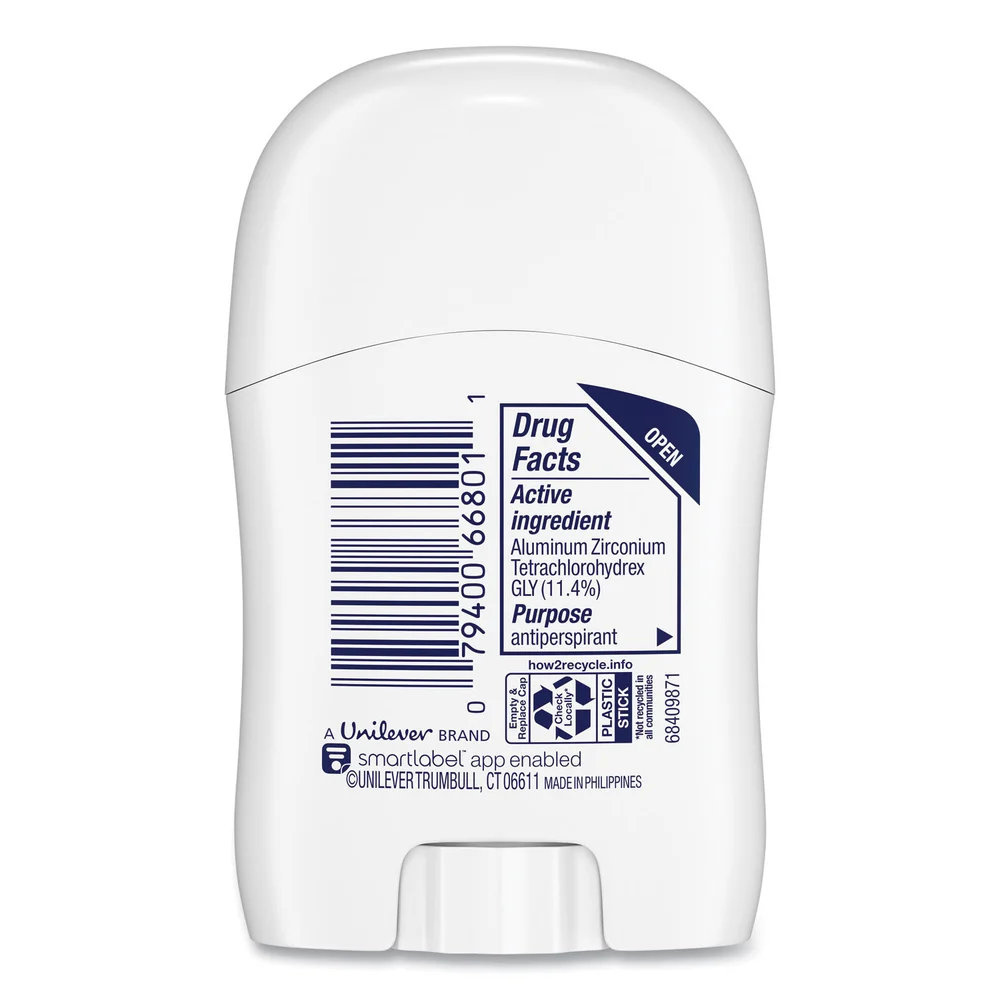 Dove Invisible Solid Deodorant, 0.5oz thumbnail 2