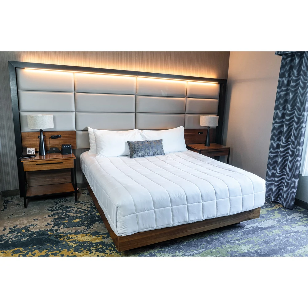 Suite Rest Medium Microfiber Filled Blanket-Comforter 40oz Queen 90"x96" White thumbnail 2