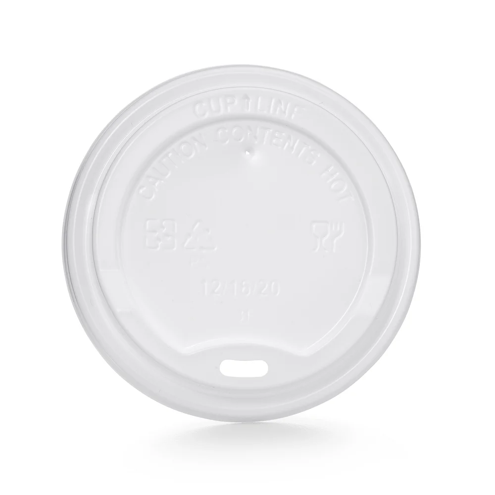 Registry Lid for Hot Cup, 10-12 Oz., Plastic, White, 1000/Cs