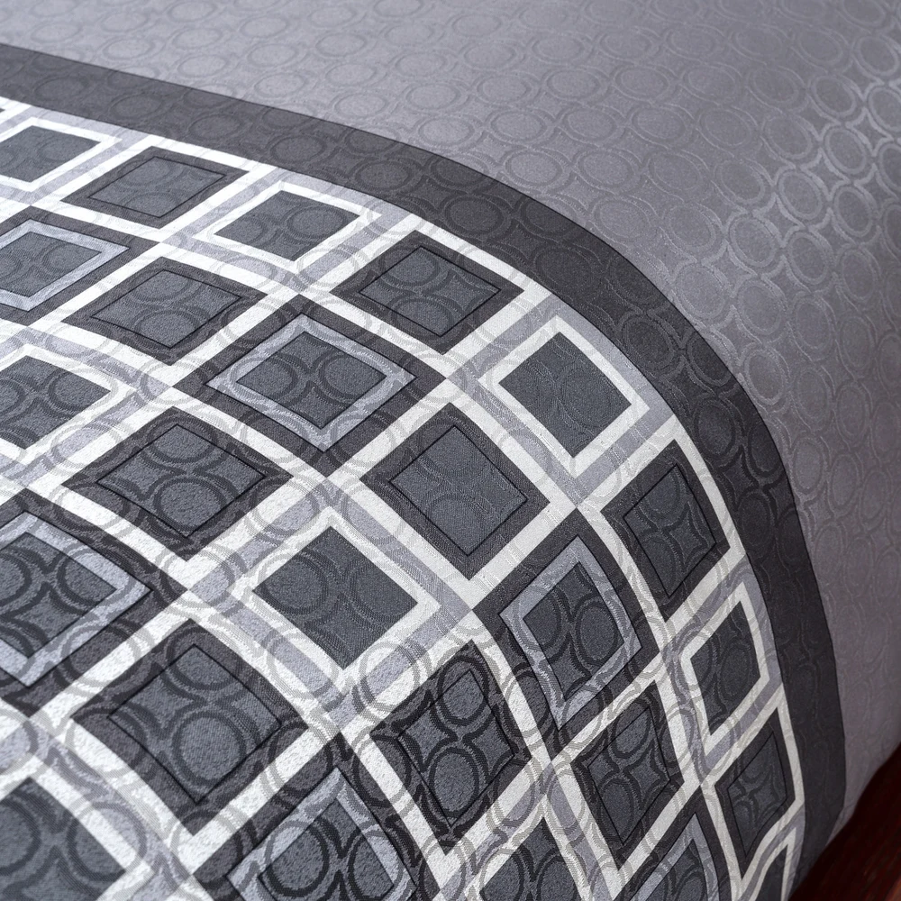 Imperial Reversable Coverlet Queen 90"x96" Creamy Gray thumbnail 3