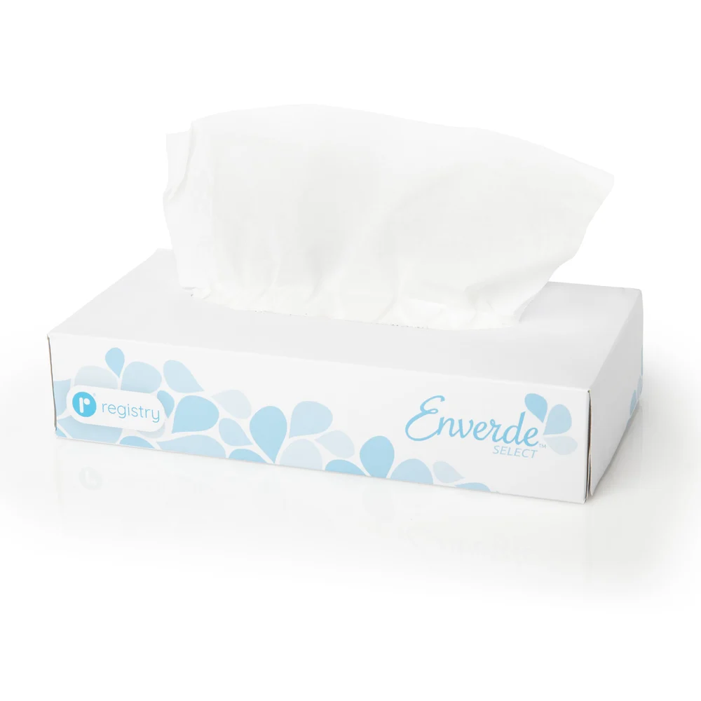 Enverde Select 2-Ply 100% Virgin Fiber Facial Tissue, Flat Box, 30/Case thumbnail 2