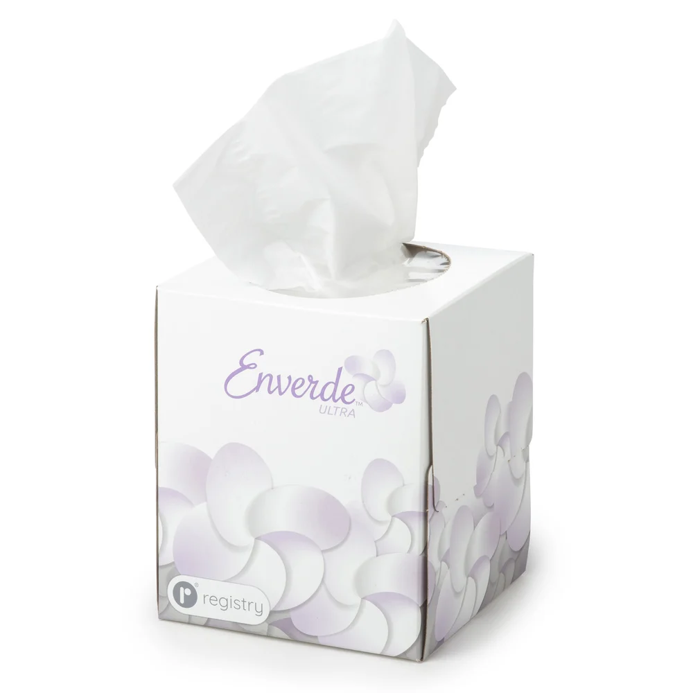 Enverde Ultra 2-Ply 100% Virgin Fiber Facial Tissue, Cube Box, 36/Case thumbnail 2