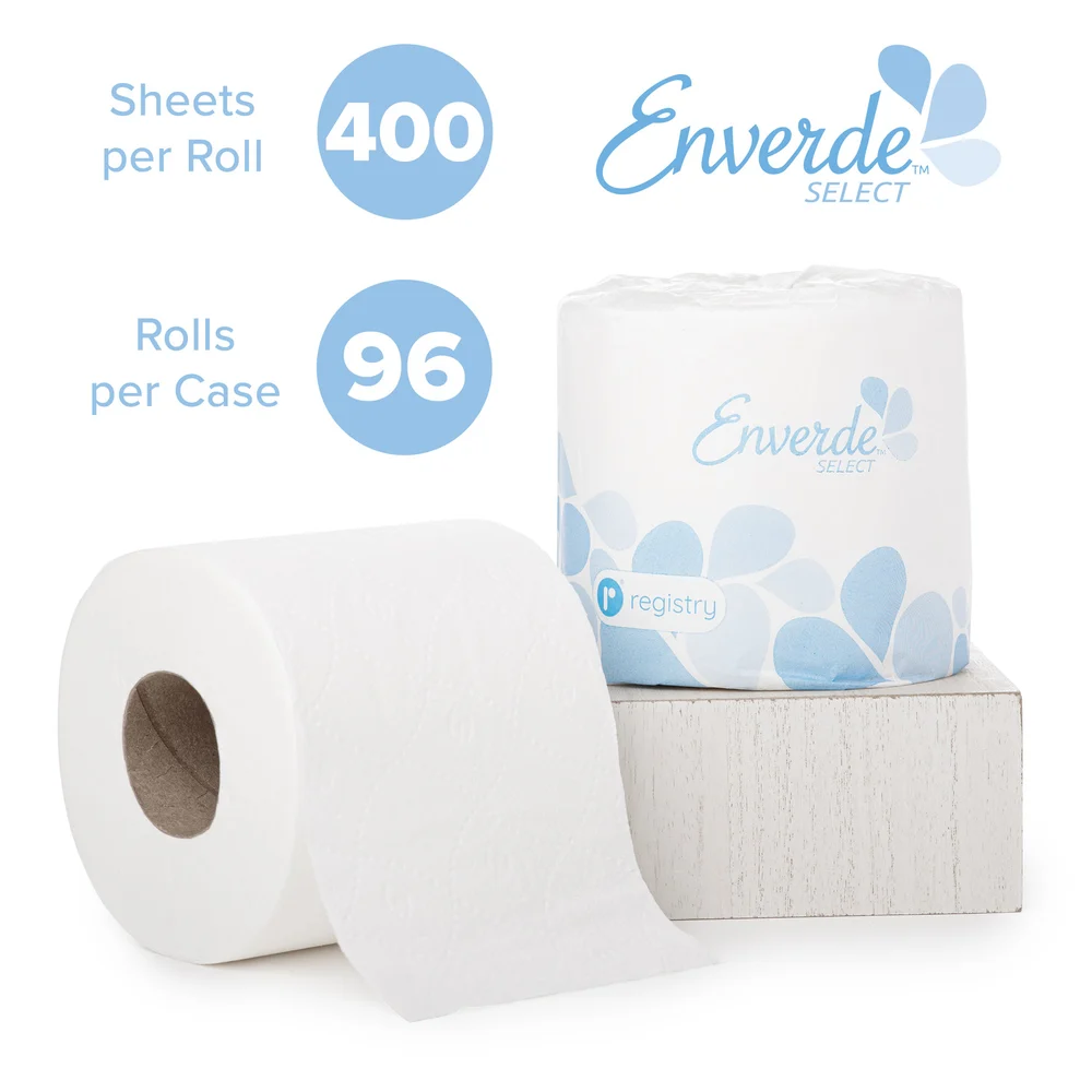 Enverde Select 2-Ply 100% Virgin Bath Tissue, 400 sheets per Roll, 96/Case thumbnail 3