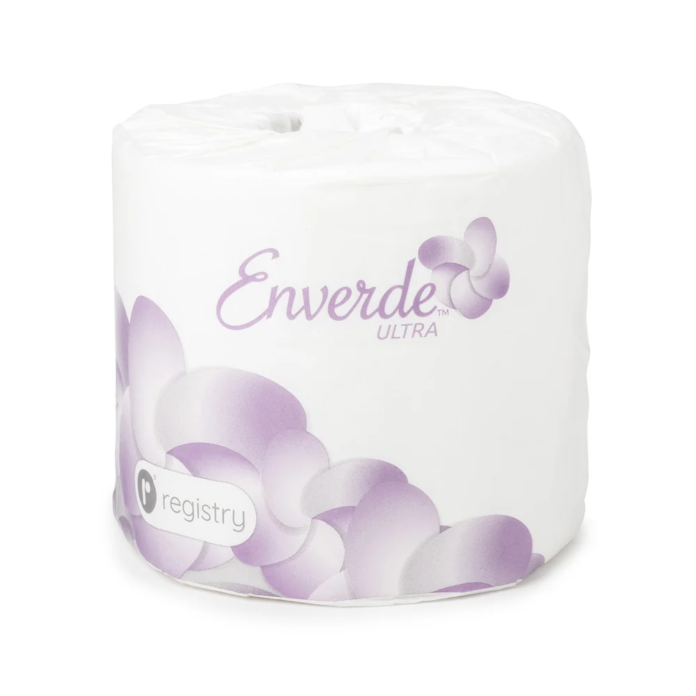 Enverde Ultra 2-Ply 100% Virgin Bath Tissue, 500 sheets per Roll, 80/Case