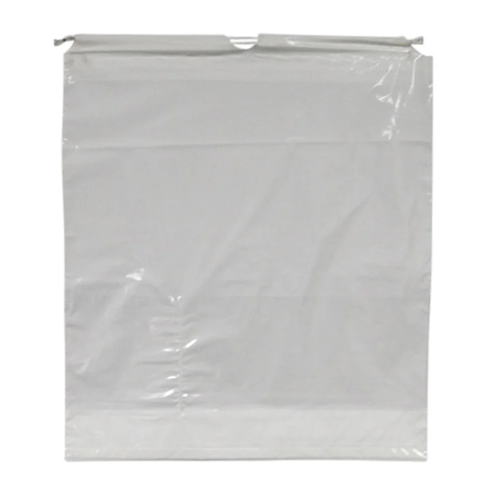 Disposable Laundry Bag with Outside Pouch, Drawstring, 17" L x 20" W, White, 500/Cs