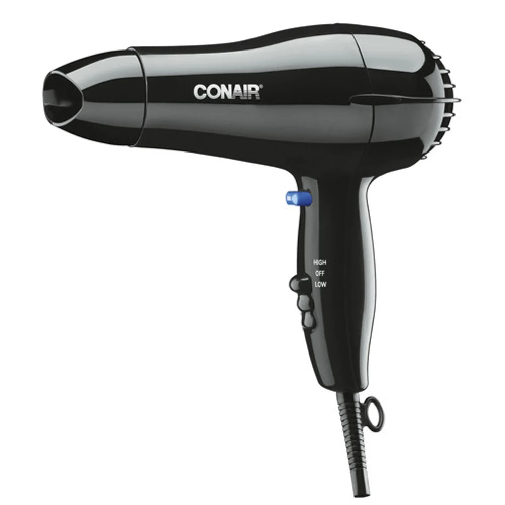 Conair® 1600 Watt Compact Hand Held Hair Dryer, Black