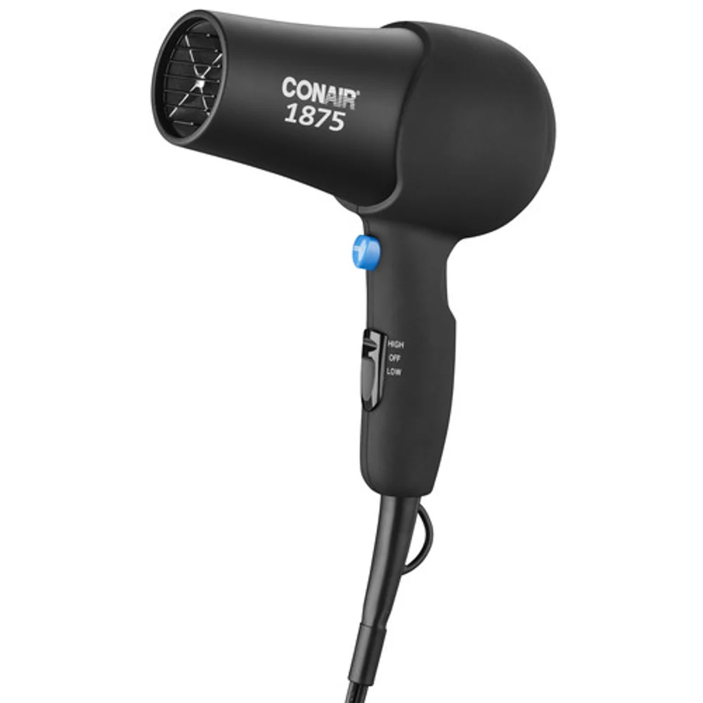 CONAIR® Hand Held Hair Dryer, 1875 Watts ,Soft Surface™ , Black