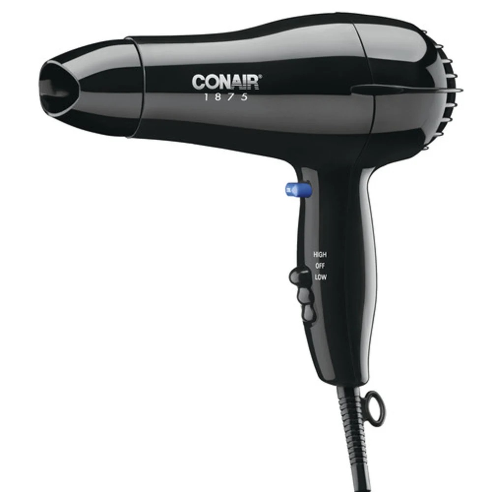 Conair Compact Hand Held Hair Dryer, 1875 Watts, Black