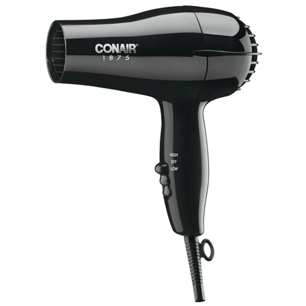 Conair Compact Hand Held Hair Dryer, 1875 Watts, Black thumbnail 2