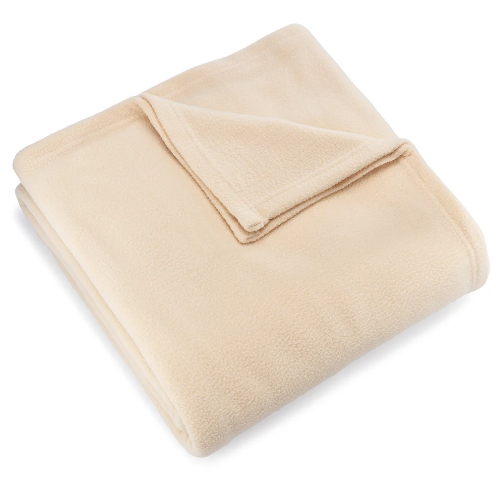 Registry Polar Fleece Blanket, Full, 80" x 90", Ivory