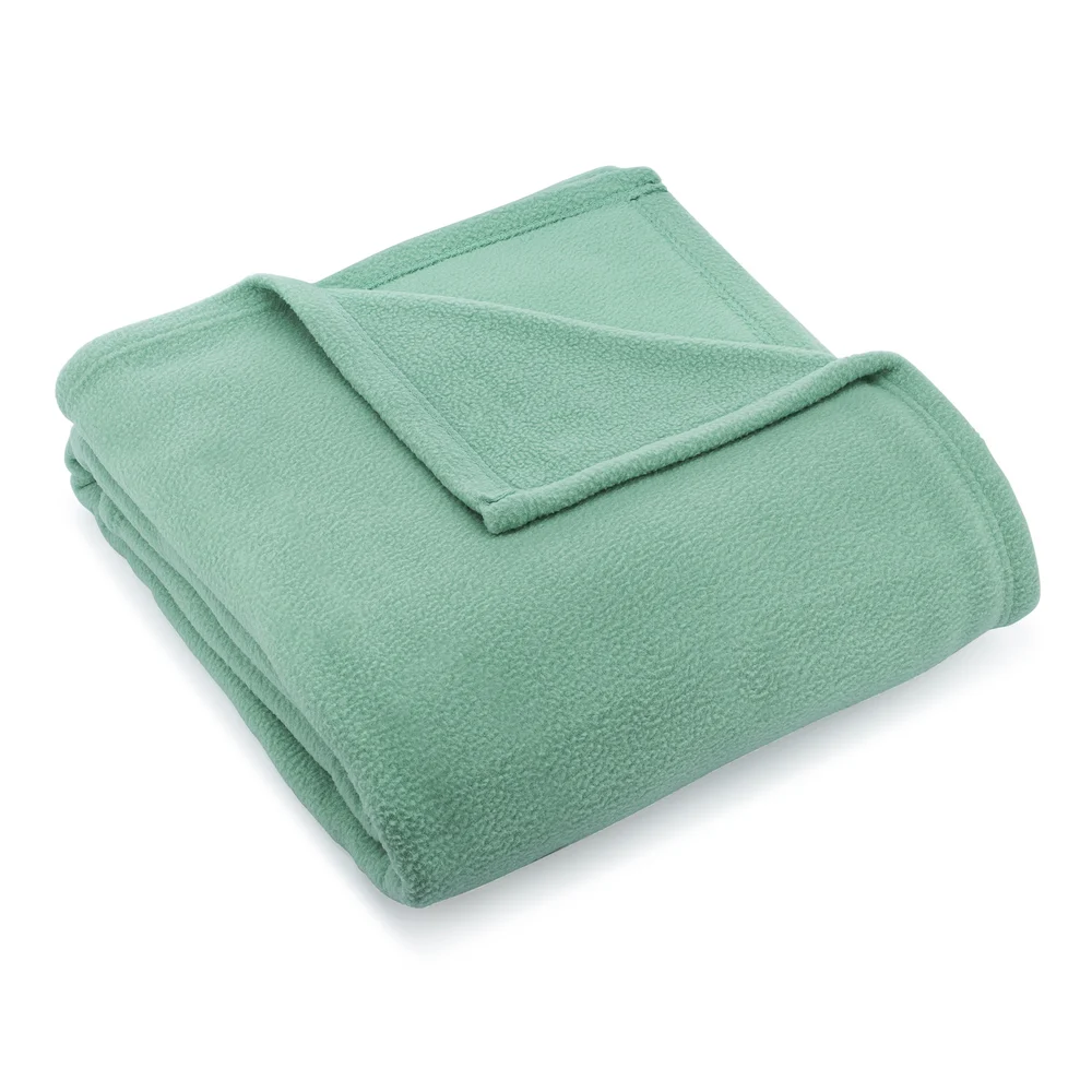 Registry Polar Fleece Blanket, Queen, 90" x 90", Jade