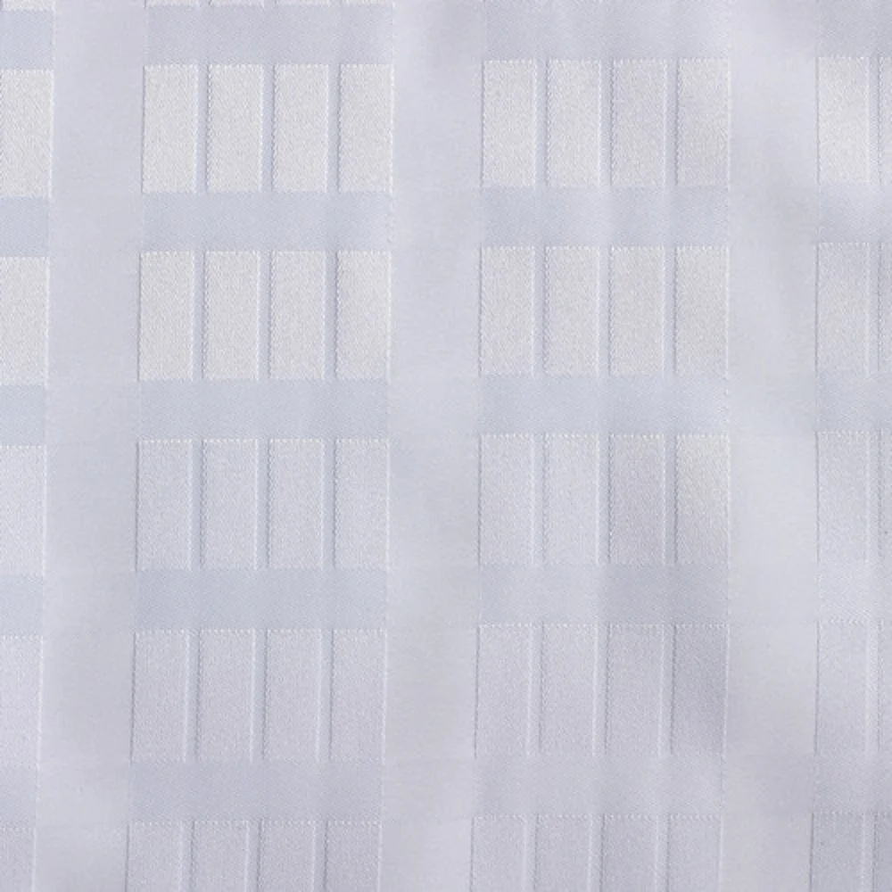 Hookless Litchfield Waffle Weave Shower Curtain, No Window 71" x 74", White thumbnail 2