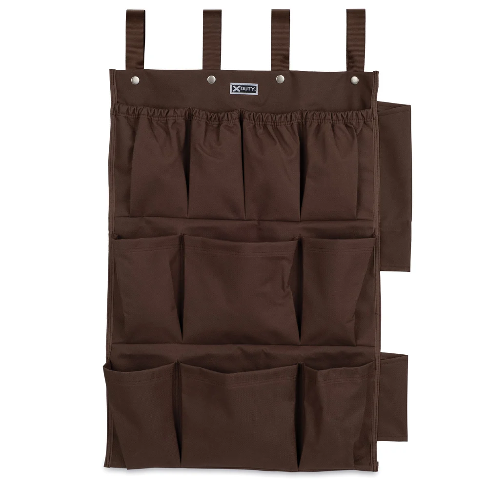 Registry Housekeeping Cart Caddy Bag, 12-Pocket, Brown