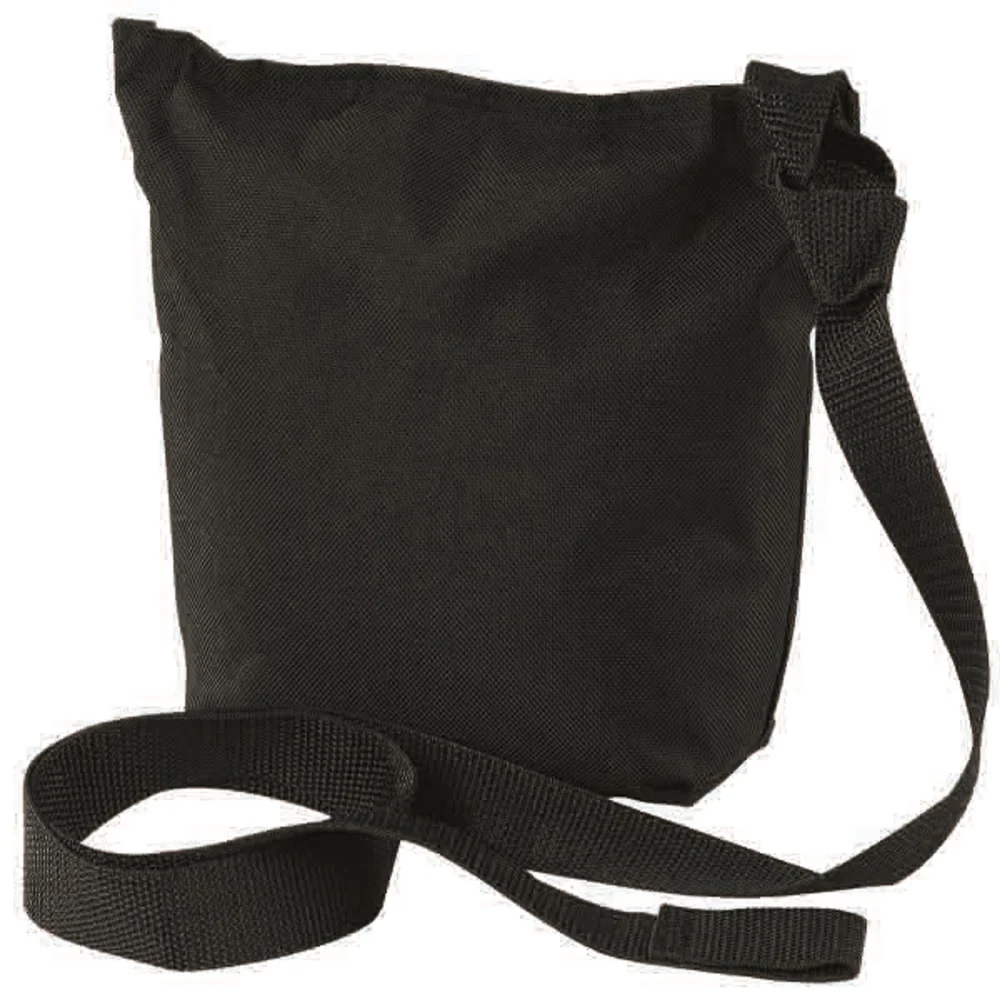 Registry No-Bend Bean Bag Doorstop with Looped Strap, Black Nylon