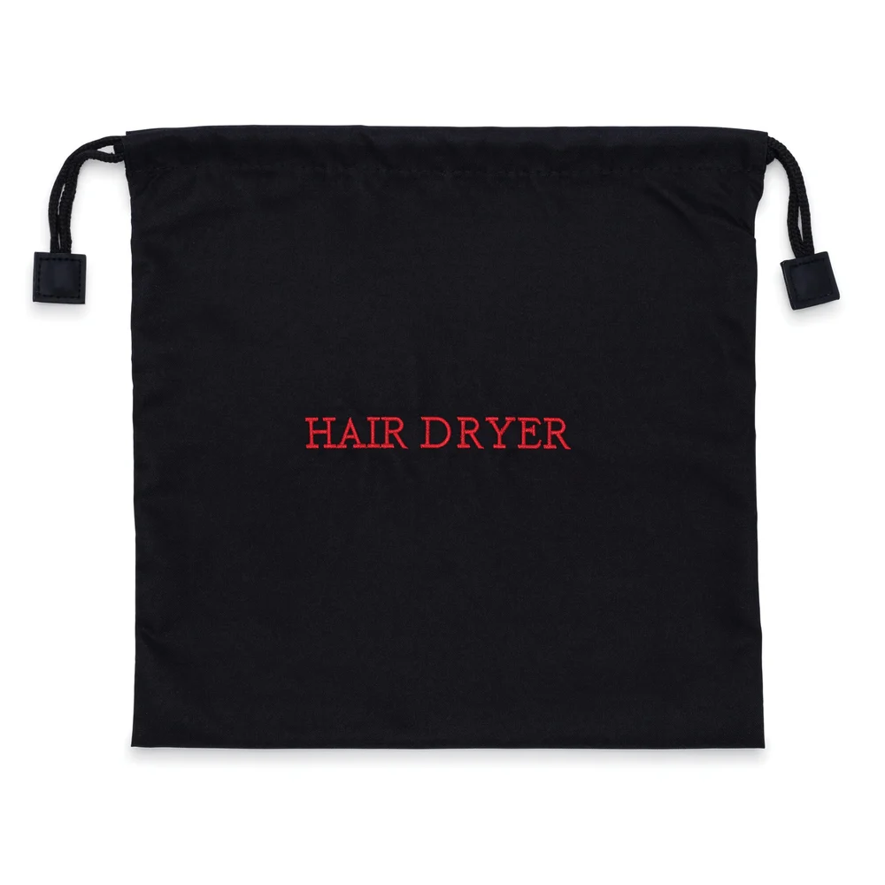 Registry Embroidered Hair Dryer Bag, 12" W x 12" L, Black thumbnail 2