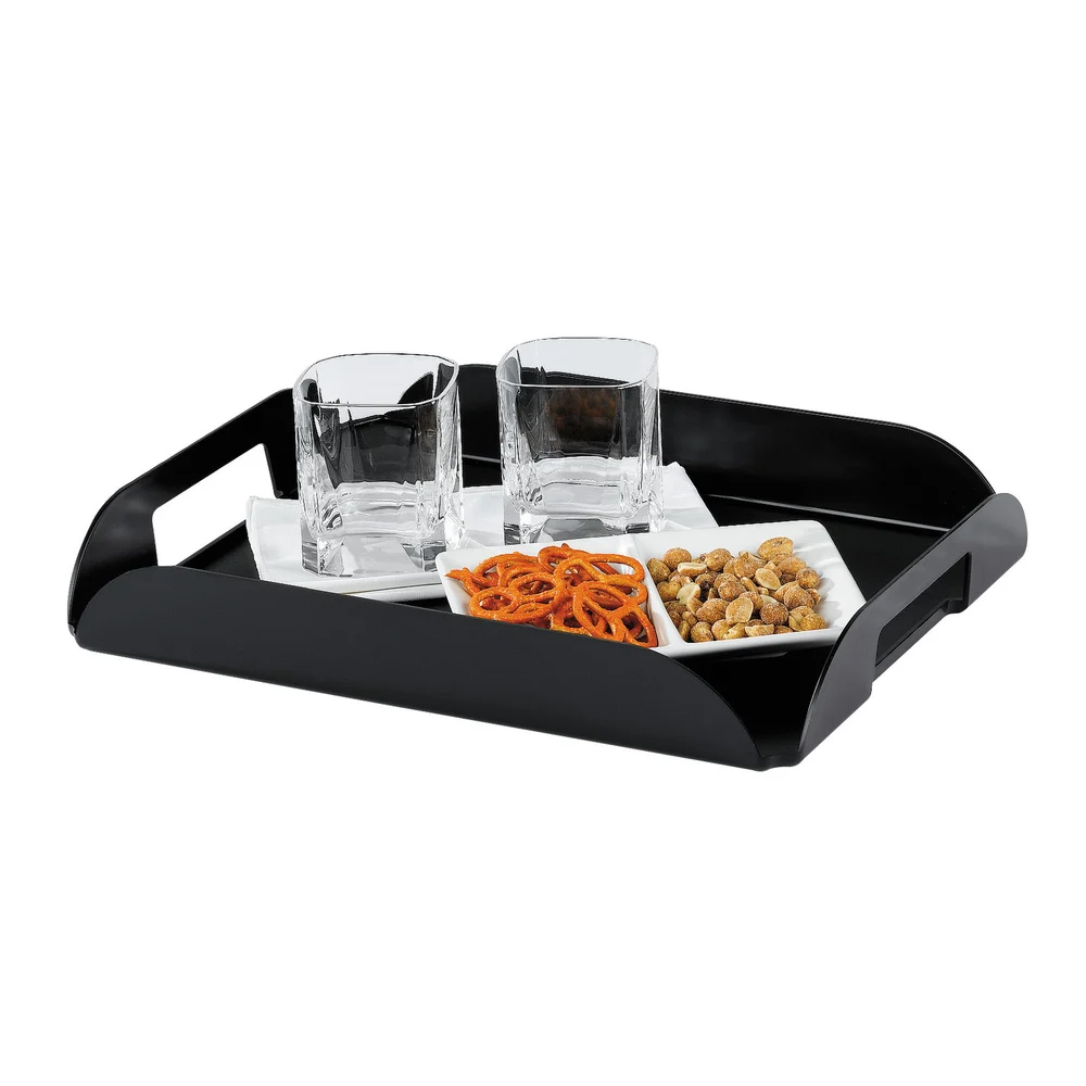 Registry Deluxe Coffee Tray, Black, 15" x 12" x 2"