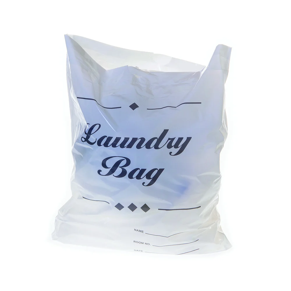 Registry Disposable Laundry Bag, Drawtape, 18" W x 19" L, 1.25 Mil, White, 500/Cs thumbnail 2
