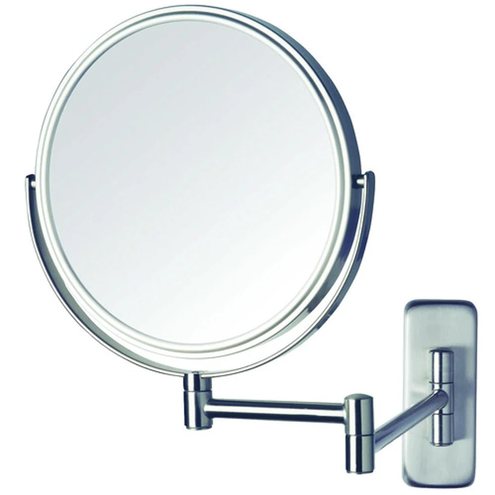 Mirror, Jerdon, Extension, 5X Magnification, Matte Nickel Finish