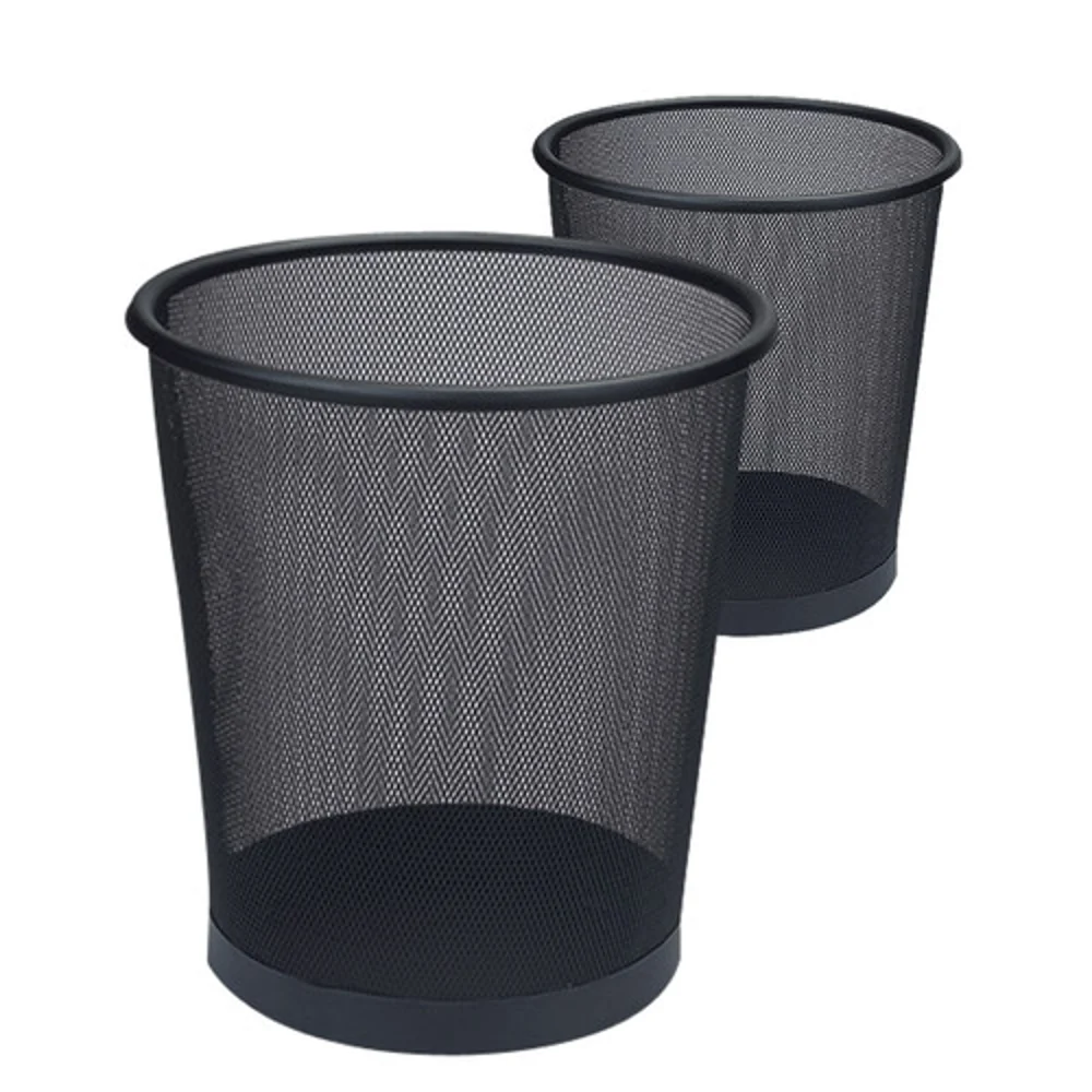 Registry Metal Wastebasket, 20 Qt., Black