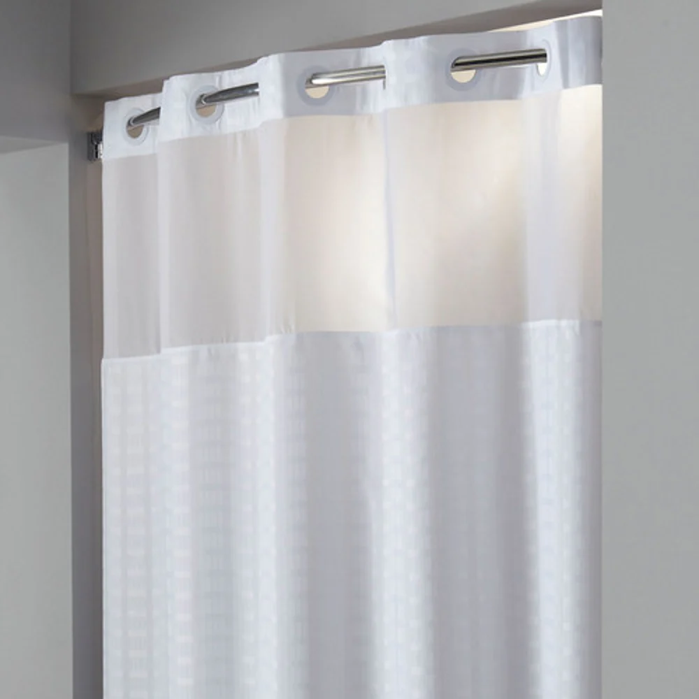 Hookless Madison Shower Curtain, 71" x 77", White