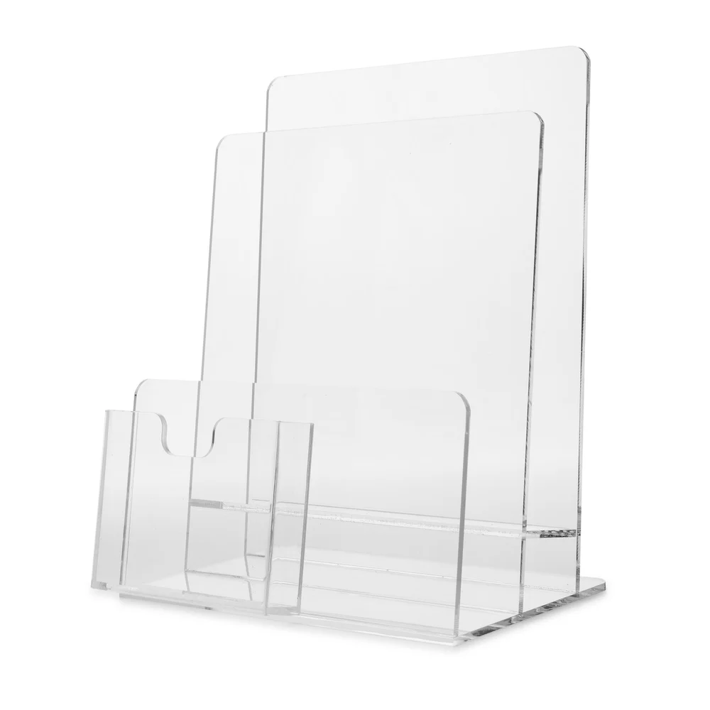 Registry Tabletop Sign Holder, 6.13" W x 7.5" H x 3.38" D, Clear