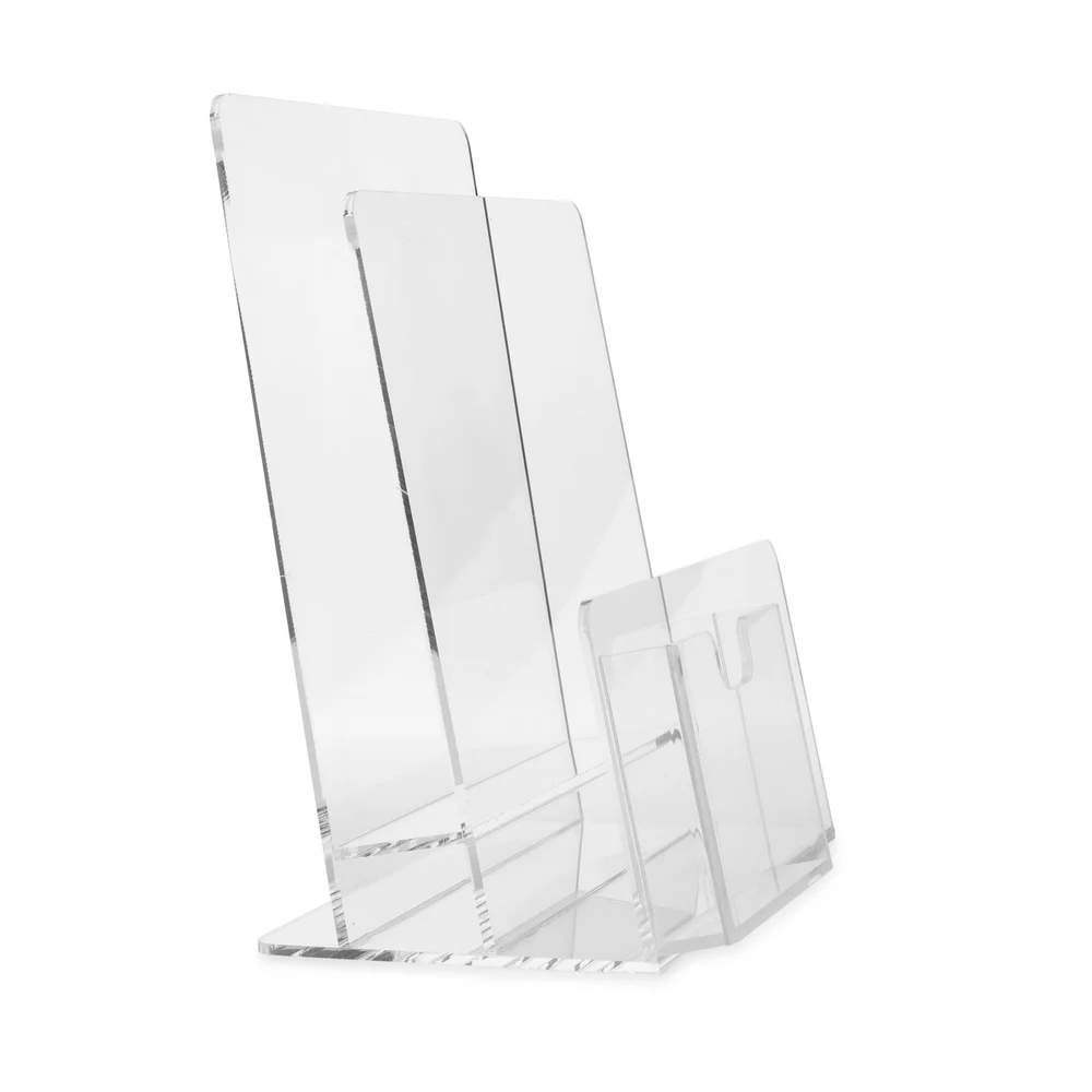 Registry Tabletop Sign Holder, 6.13" W x 7.5" H x 3.38" D, Clear thumbnail 2