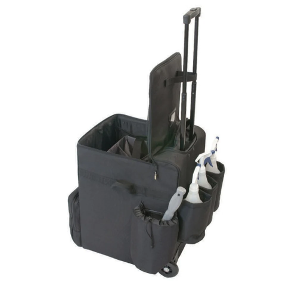 Mobile-Pack Large Housekeeping Cart, 2-Wheel, 25 lb Capacity, 15" W x 17" D x 21” H, Black thumbnail 3