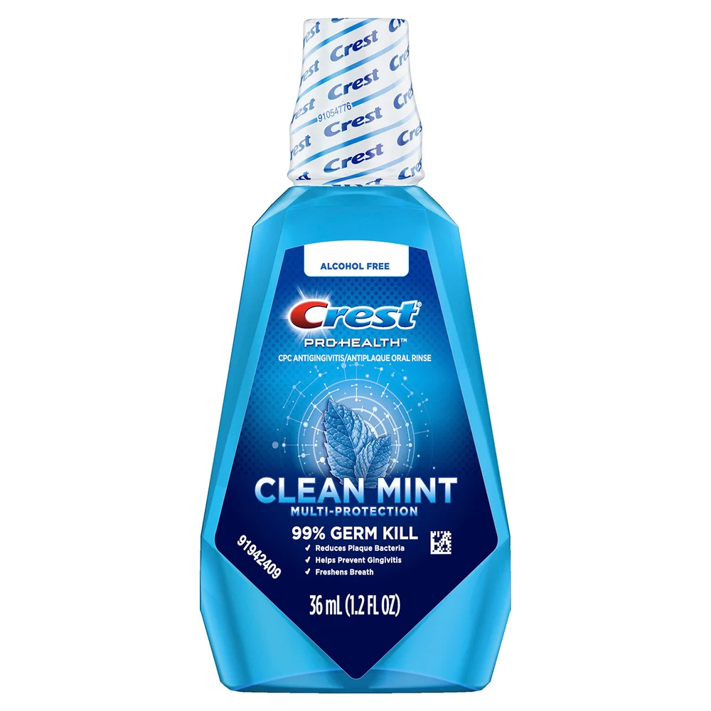 Crest Pro-Health Alcohol-Free Mouthwash, 1.22 Oz., 48/Cs