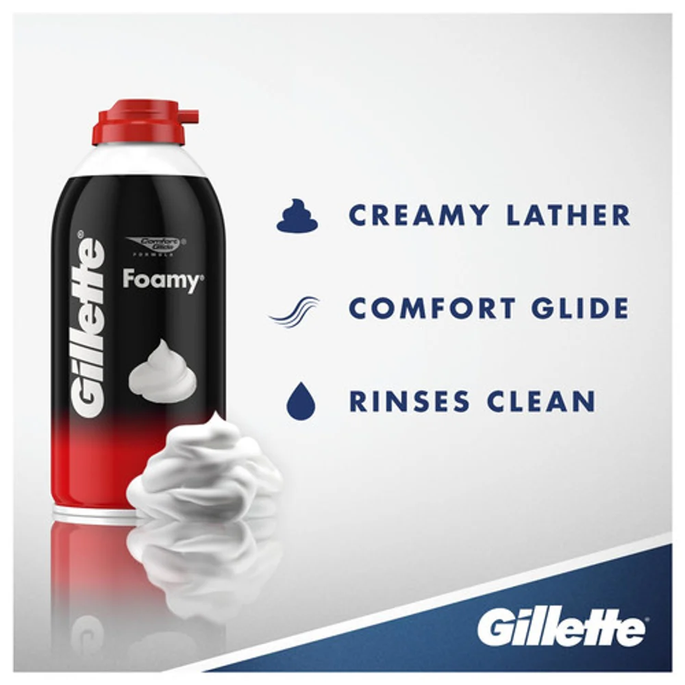 Gillette Foamy Regular Shave Foam, 2 Oz., 48/Cs thumbnail 2