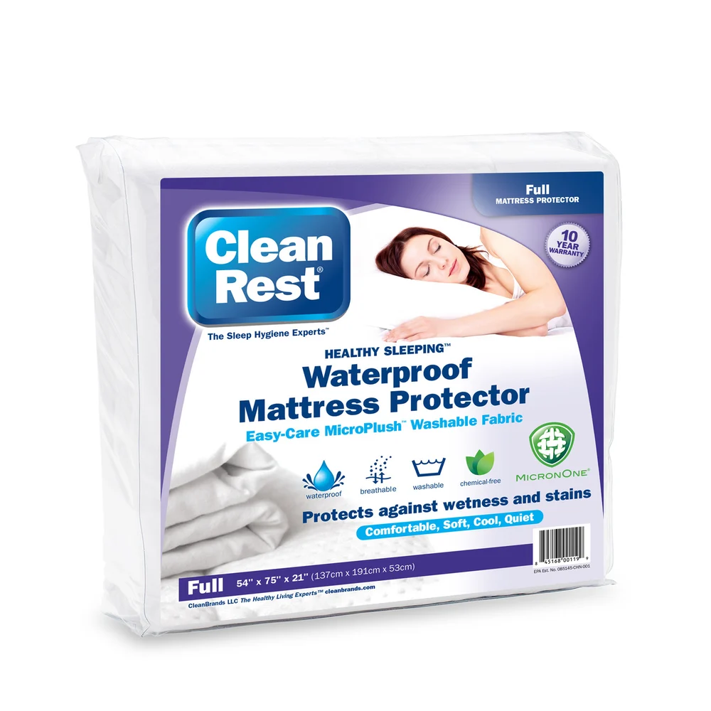CleanBrands CleanRest Fitted Mattress Protector, Full, 54" W x 75 L