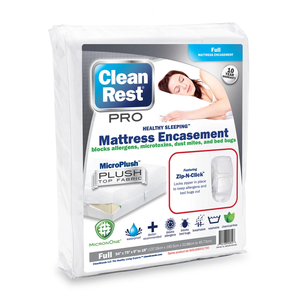 CleanBrands CleanRest Pro Mattress Encasement, Full, 54" W x 75" L