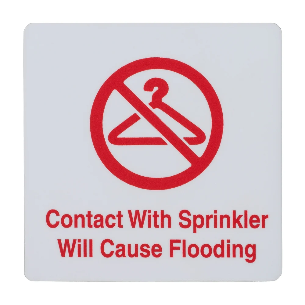 Registry Sprinkler Wall Sign, 2.5" W x 2.5" H