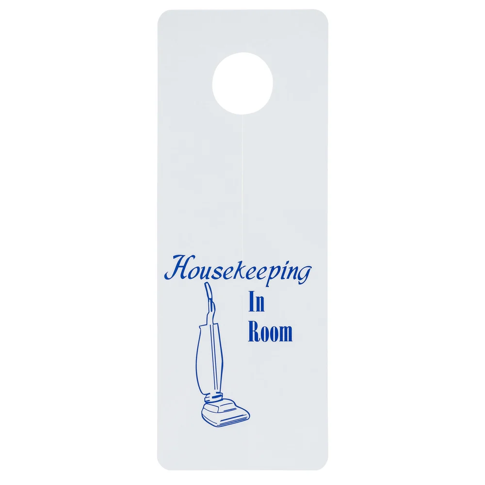 Registry Housekeeping in Room Door Hanger, Blue, 3" W x 8" H