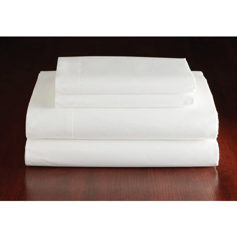 Registry 400 Thread Count Sateen Weave 100% Egyptian Cotton Flat Sheet, White, Twin thumbnail 2