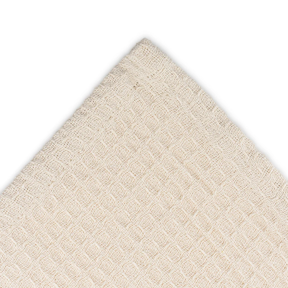 Registry Honeycomb Weave Blanket, 66" W x 90" L Twin, Natural thumbnail 2