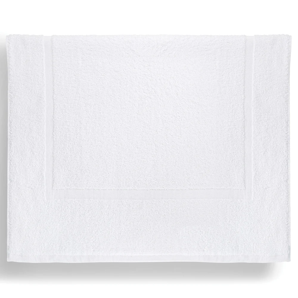 Registry Ring Spun Combed Dobby Border Bath Mat , 22" L x 34" W, 10 lb/dz, White