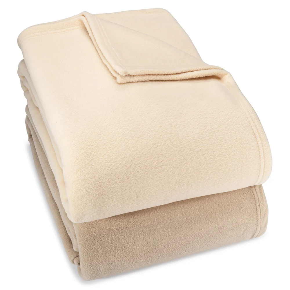 Registry Micro Fleece Blanket, King, 108" x 90", Tan thumbnail 3