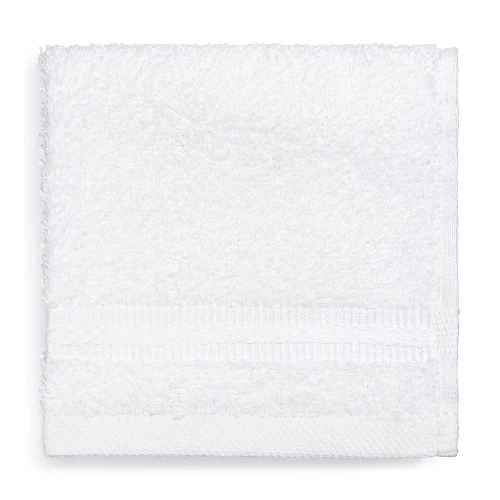 Registry Platinum Dobby Border Wash Cloth, 13" x 13", 1.5 lb/dz White
