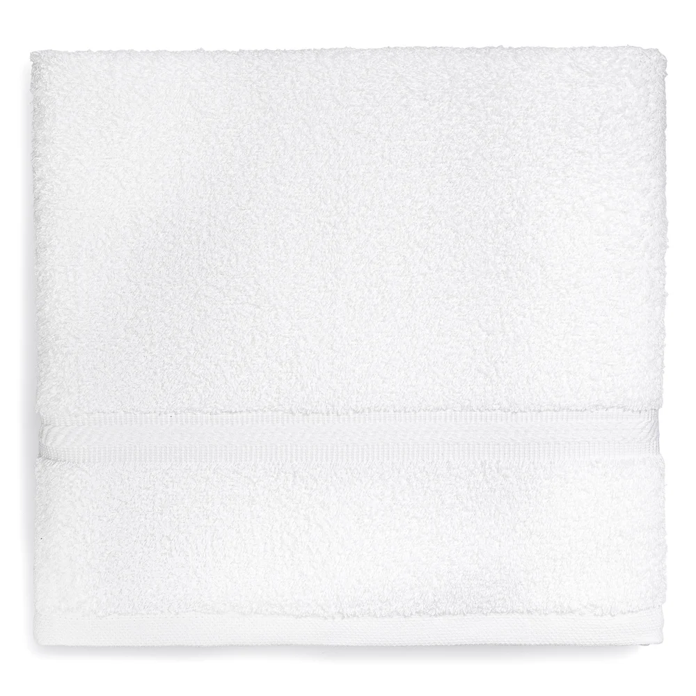 Registry Platinum Dobby Border Bath Towel, 27" x 50",14 lb/dz, White