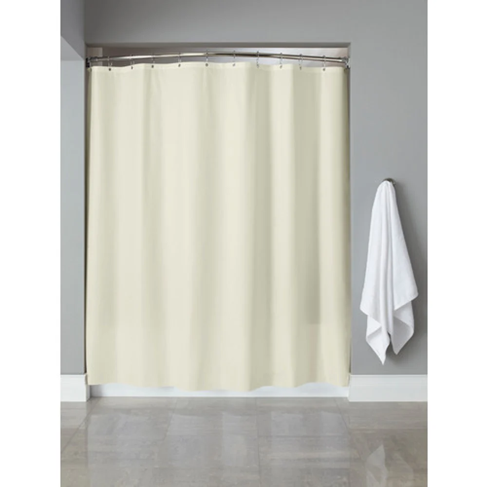 Registry Economy Vinyl Pebbled Shower Curtain, Champagne, 10 Gauge