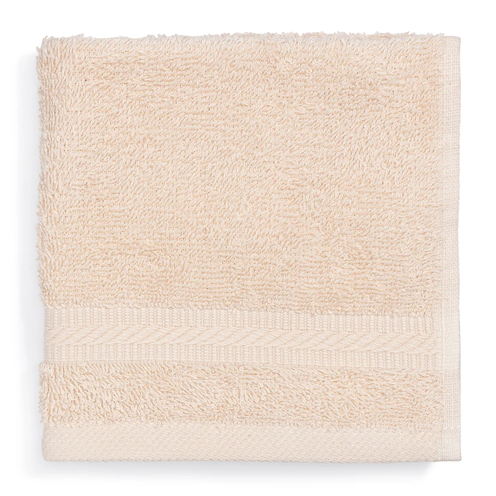 Registry Gold Dobby Border Wash Cloth, 13" x 13",1.5 lb/dz, Beige