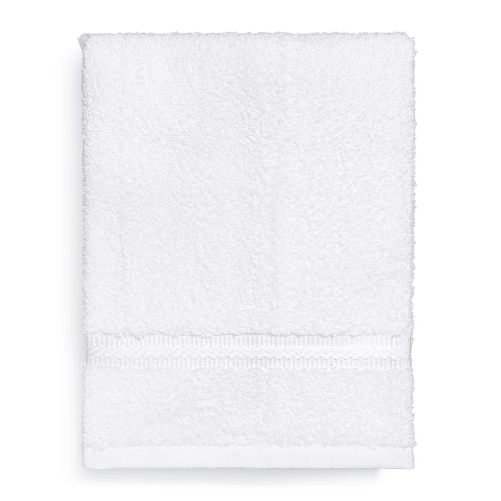 Registry Gold Dobby Border Hand Towel, 16"  x 30" , 4.5 lb/dz, White