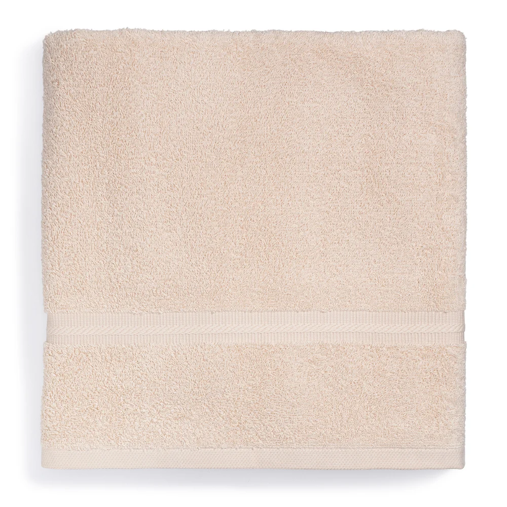 Registry Gold Dobby Border Bath Towel, 27" x 54", 17 lb/dz, Beige